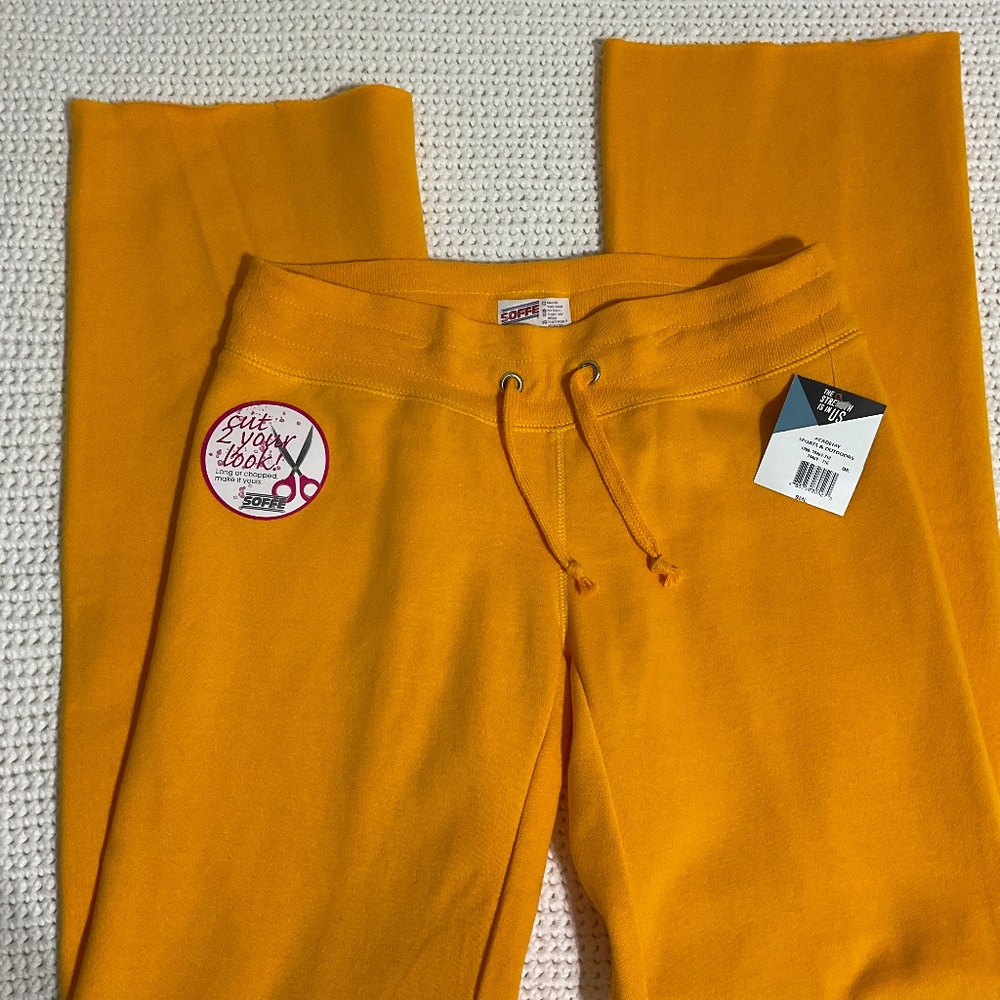 soffe sweat athletic pants women gold mustard yellow S Cut to your look!